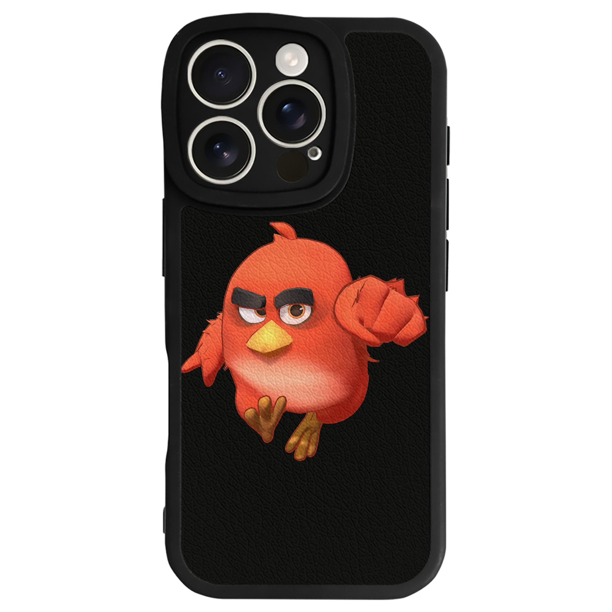 （画像用） Angry Birds アングリーバード 【iPhone 16シリーズ対応】シリコンスマホケース（レザー調） 材質：シリコン